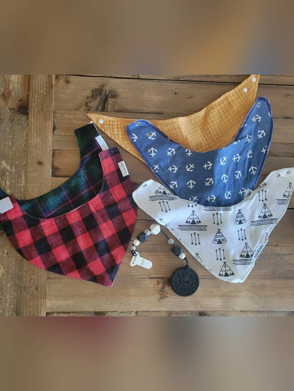 Kids Bandana Bib Set - Multi-Color Soft Cotton (4-Pack)